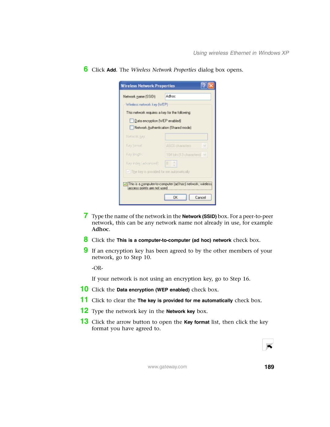 Gateway 1450 specifications 189 