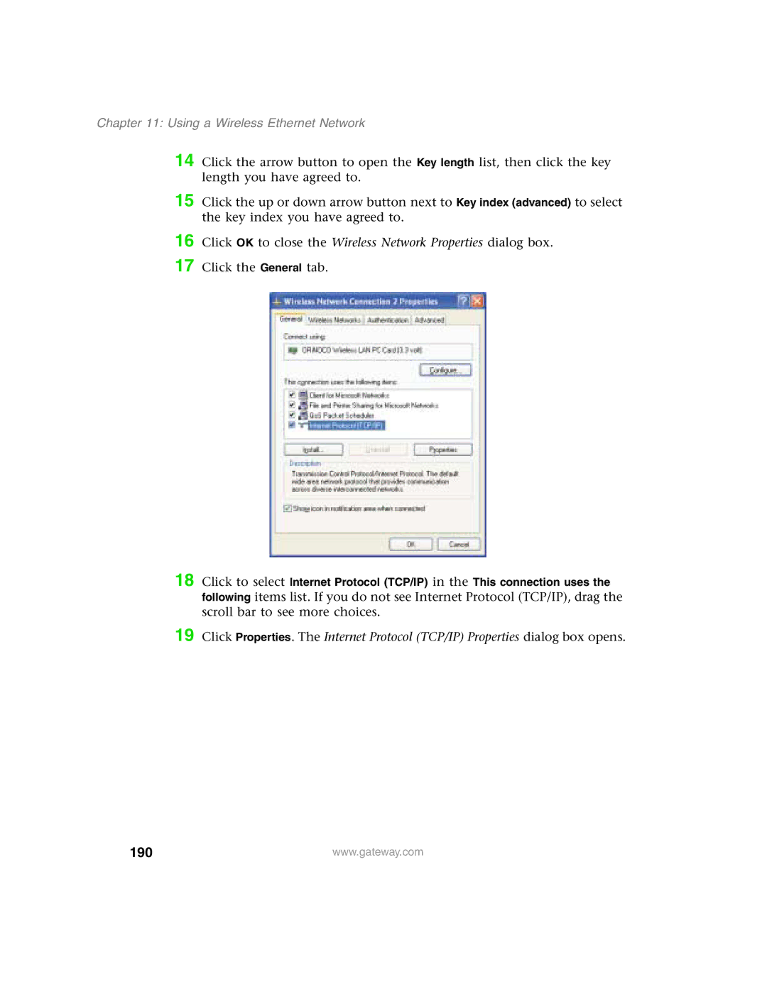 Gateway 1450 specifications 190 