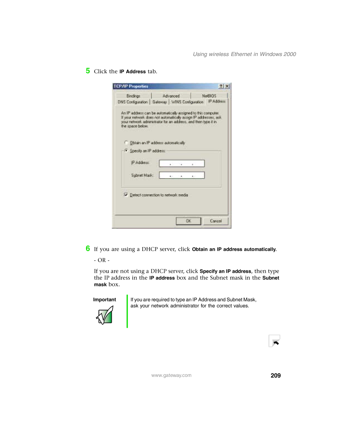 Gateway 1450 specifications 209 