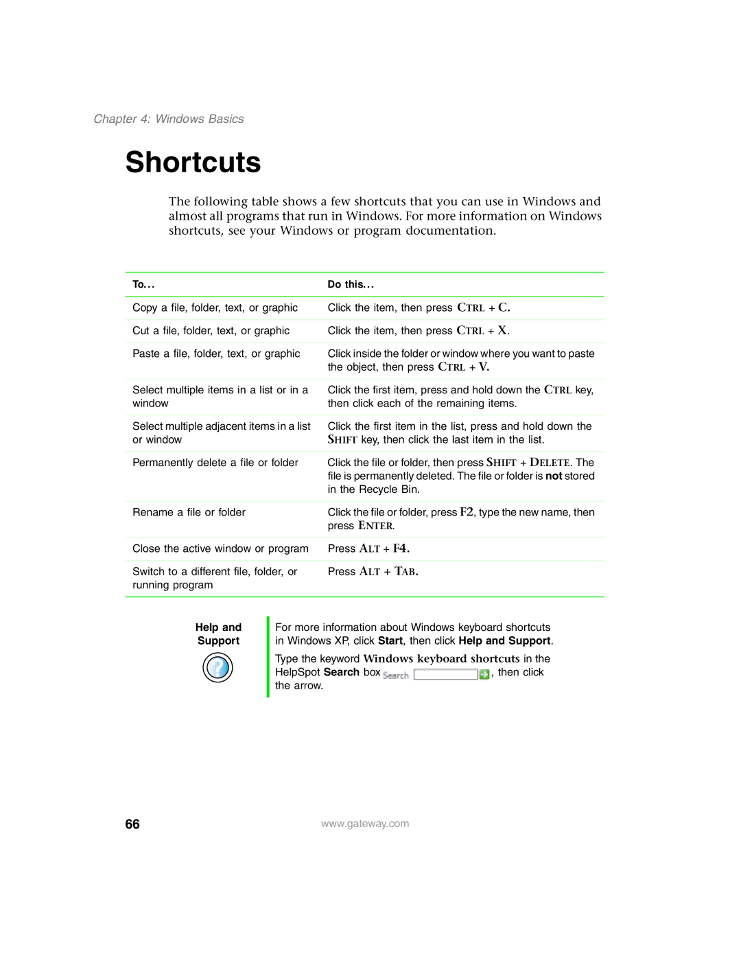 Gateway 1450 specifications Shortcuts, Do this 