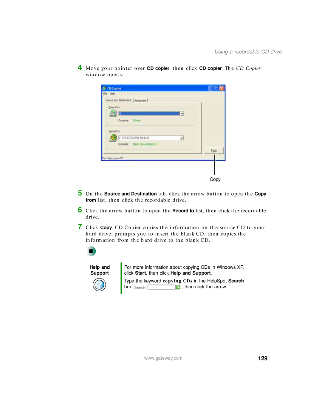 Gateway 200 manual 129 