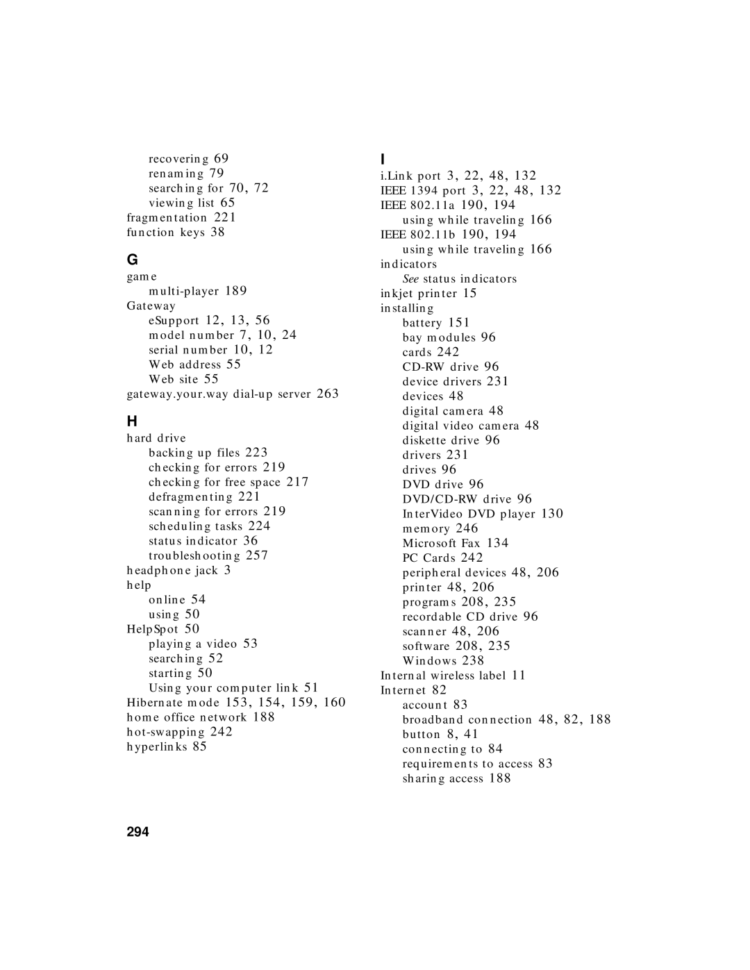 Gateway 200 manual 294 