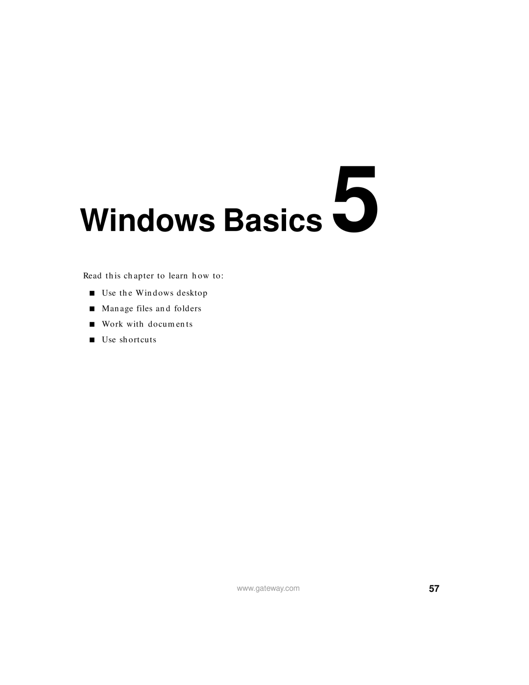 Gateway 200 manual Windows Basics 