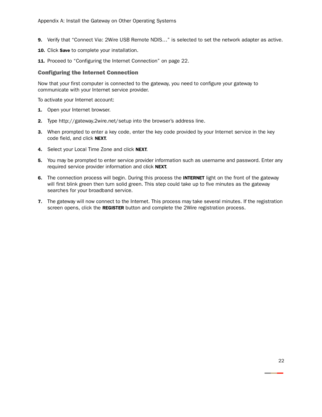 Gateway 2701HG-B manual Configuring the Internet Connection 