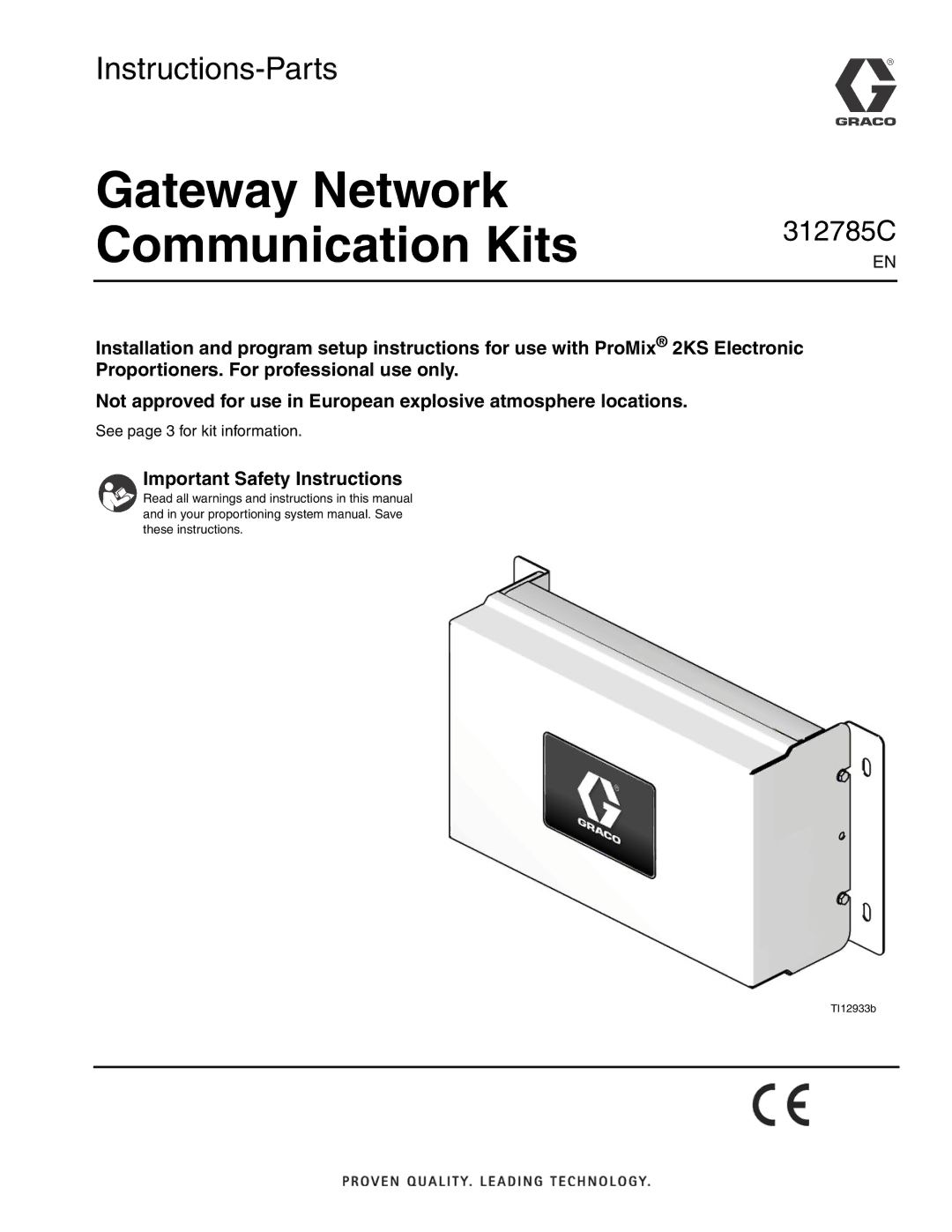 Gateway 312785C important safety instructions Gateway Network Communication Kits, Important Safety Instructions 