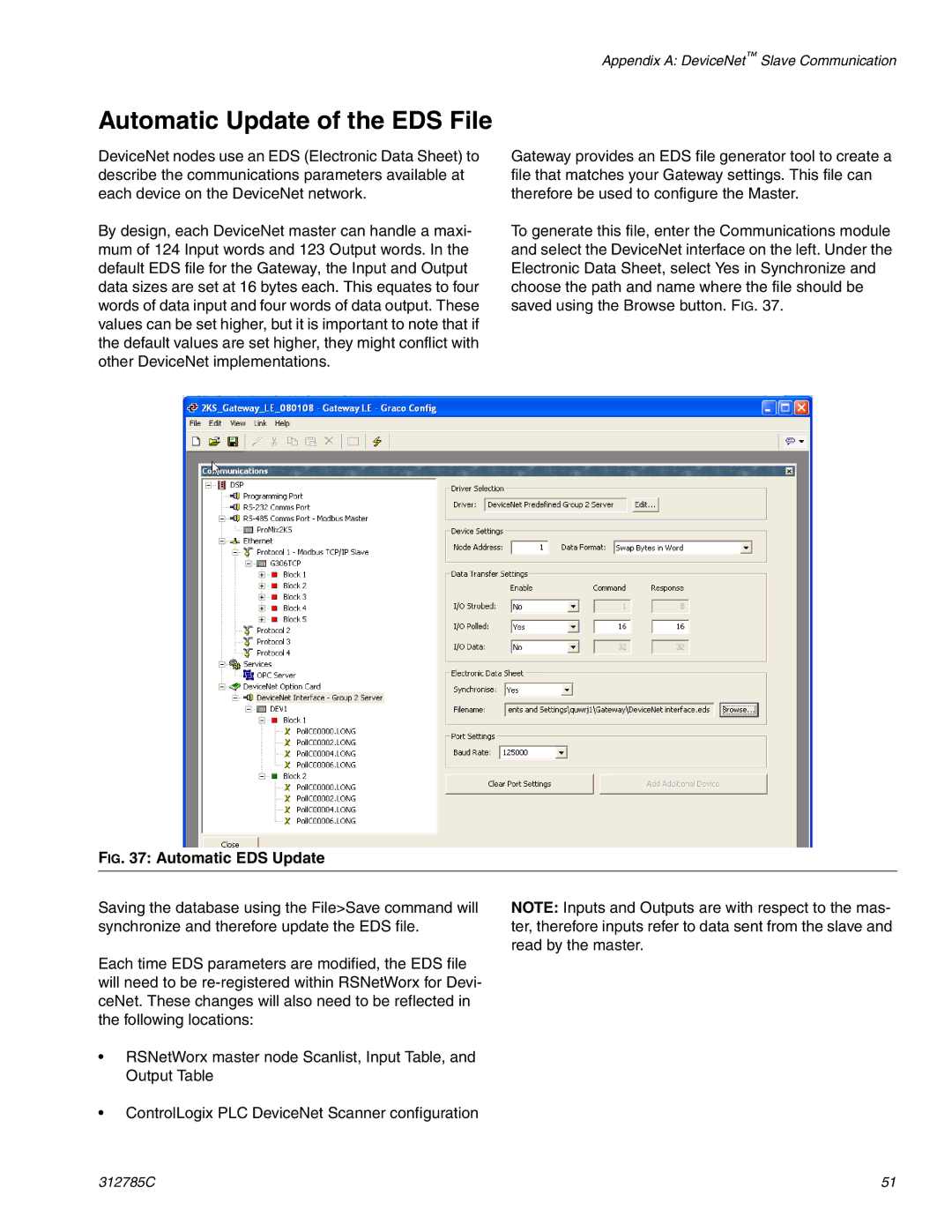 Gateway 312785C important safety instructions Automatic Update of the EDS File, Automatic EDS Update 