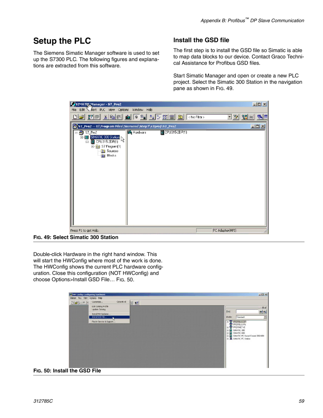 Gateway 312785C important safety instructions Setup the PLC, Install the GSD file 