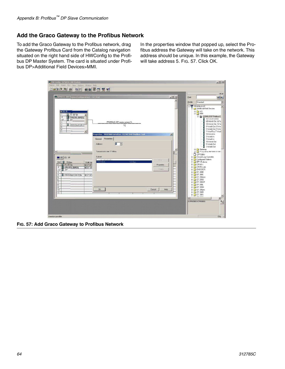 Gateway 312785C Add the Graco Gateway to the Profibus Network, Add Graco Gateway to Profibus Network 