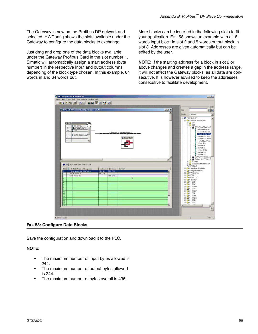 Gateway 312785C important safety instructions Configure Data Blocks 