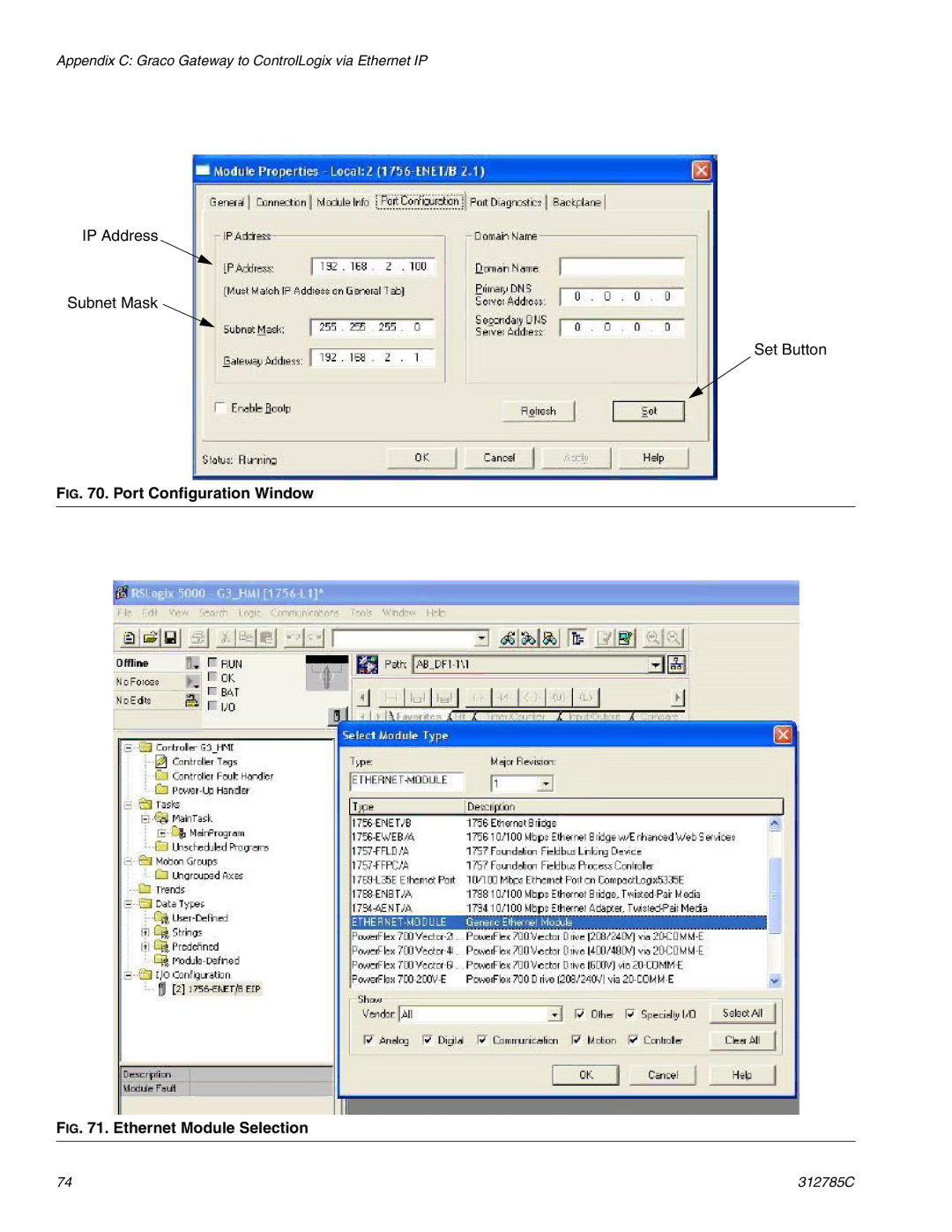 Gateway 312785C important safety instructions Port Configuration Window 