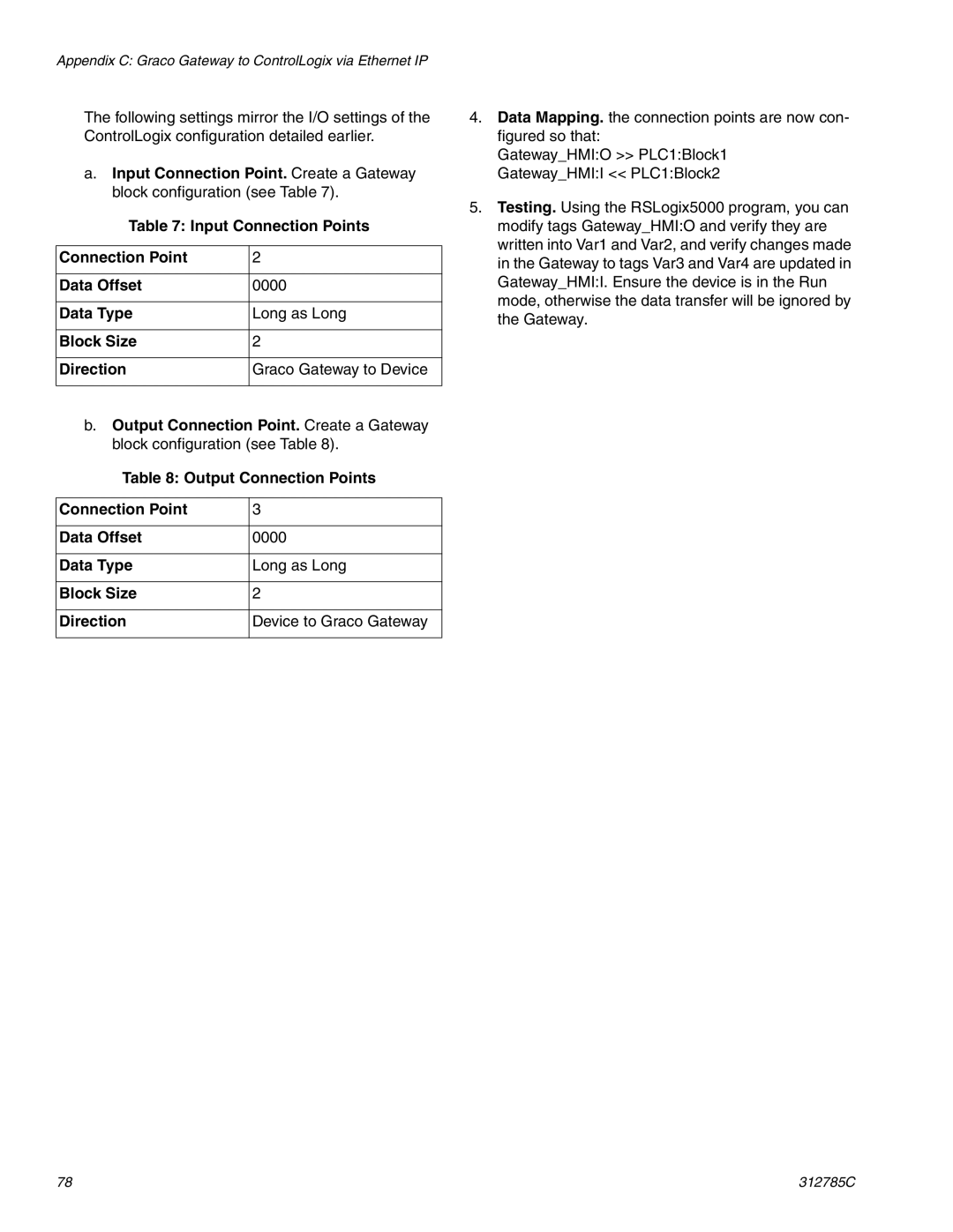 Gateway 312785C important safety instructions Appendix C Graco Gateway to ControlLogix via Ethernet IP 