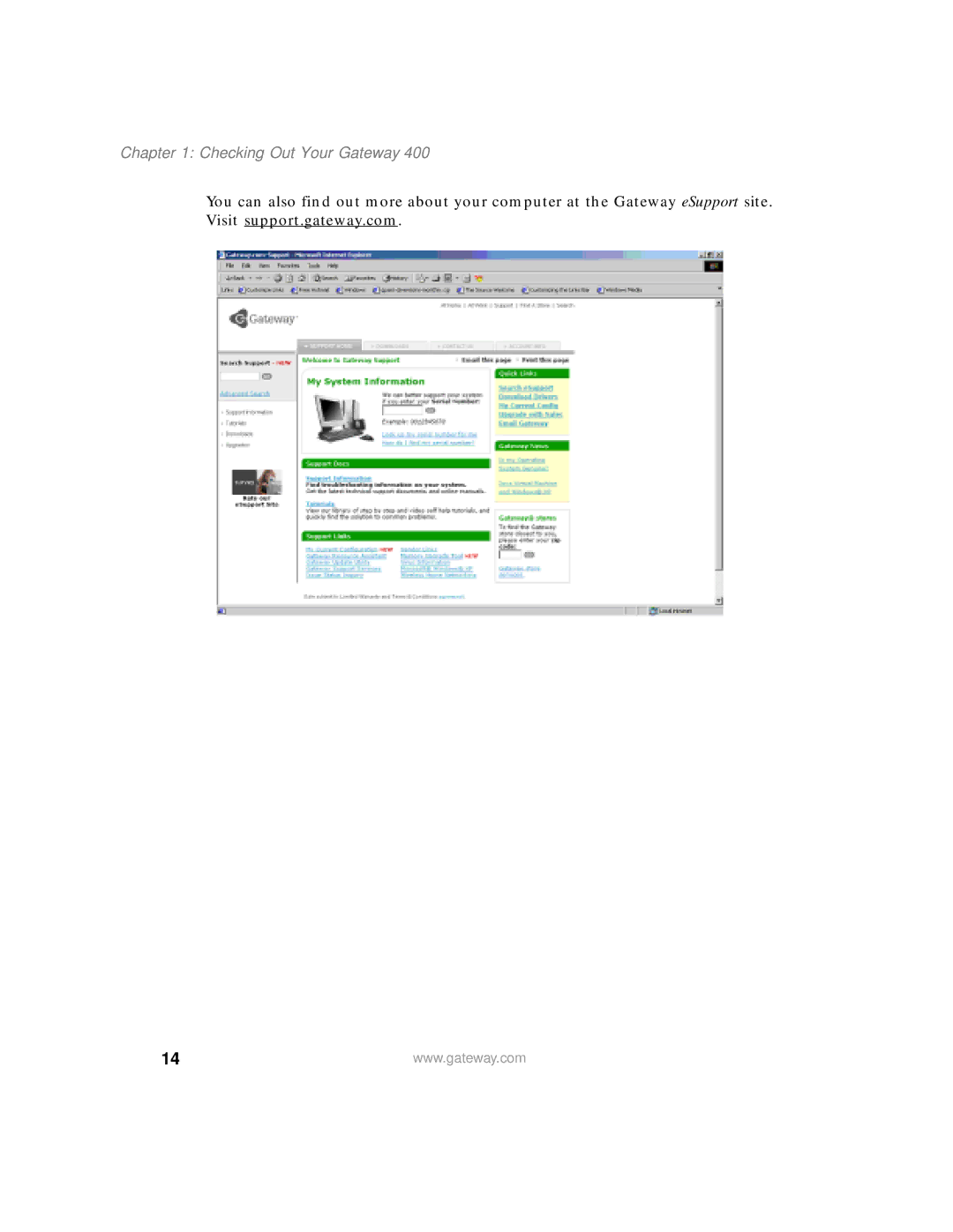 Gateway 400 manual Checking Out Your Gateway 
