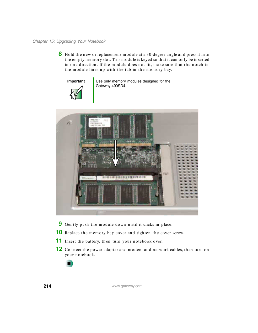 Gateway 400 manual 