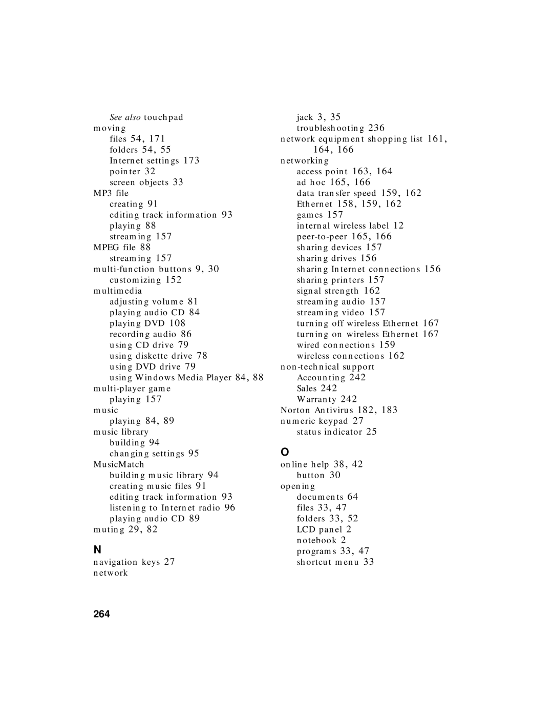 Gateway 400 manual 164, 264 