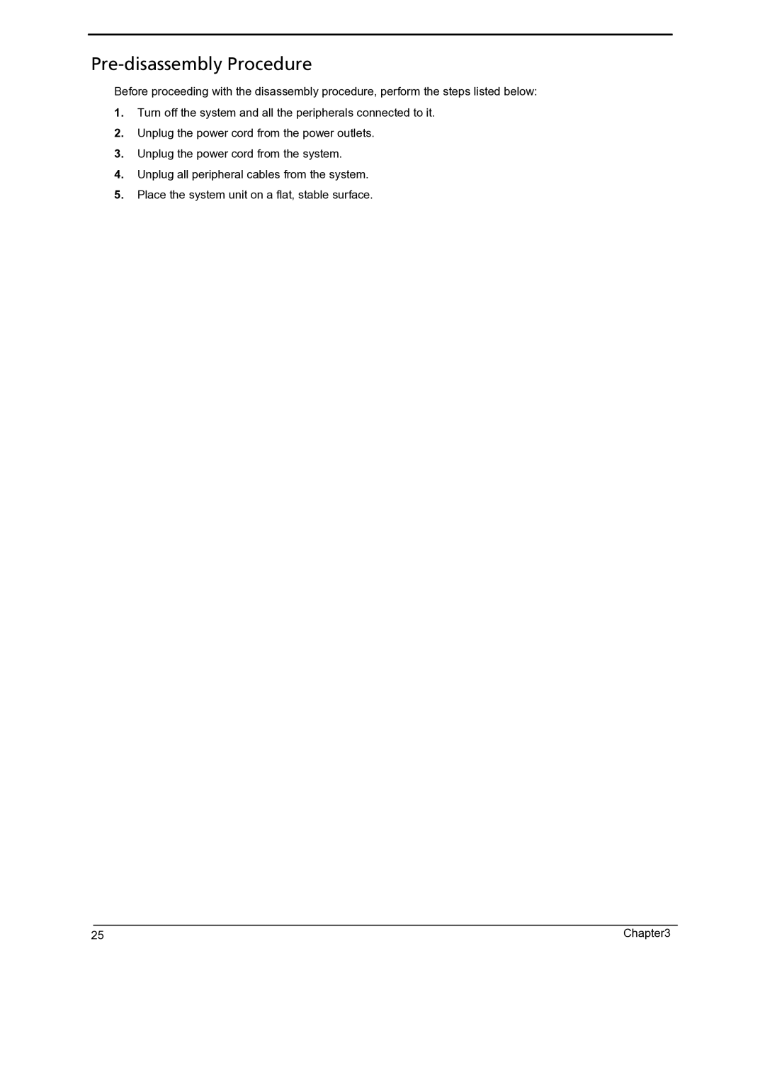 Gateway 5860 manual Pre-disassembly Procedure 