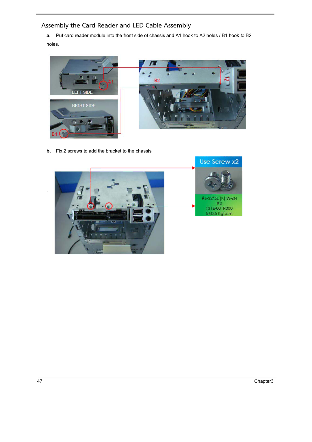 Gateway 5860 manual Assembly the Card Reader and LED Cable Assembly 