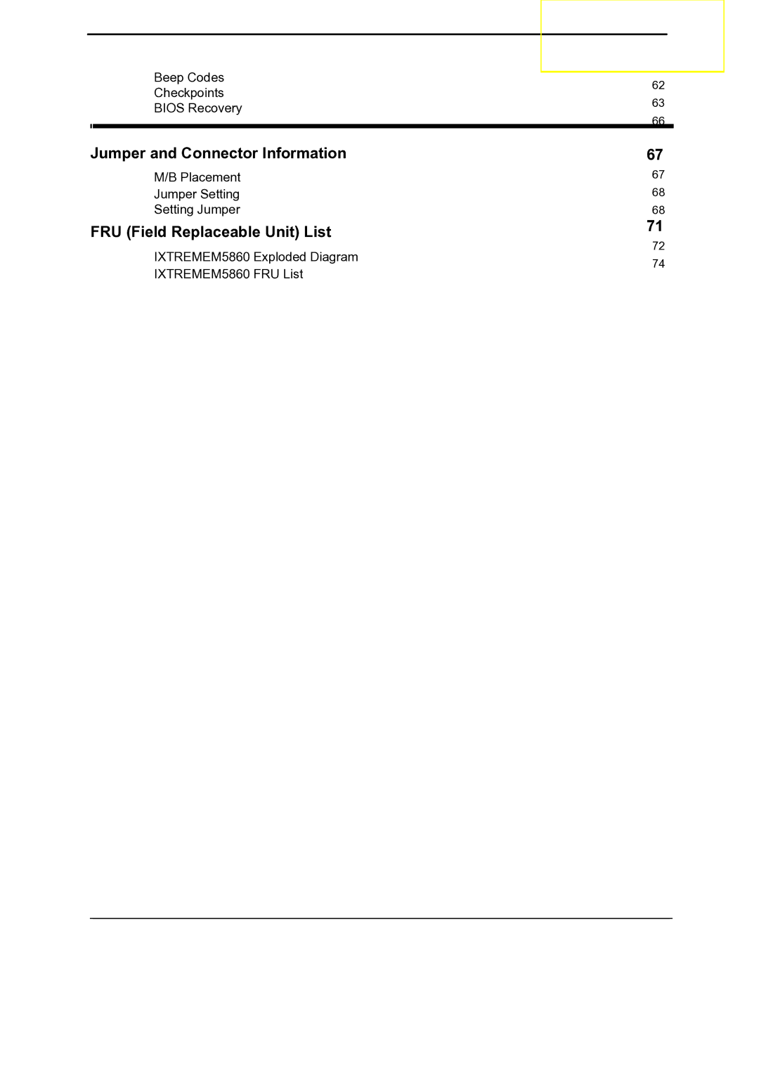 Gateway 5860 manual Jumper and Connector Information 