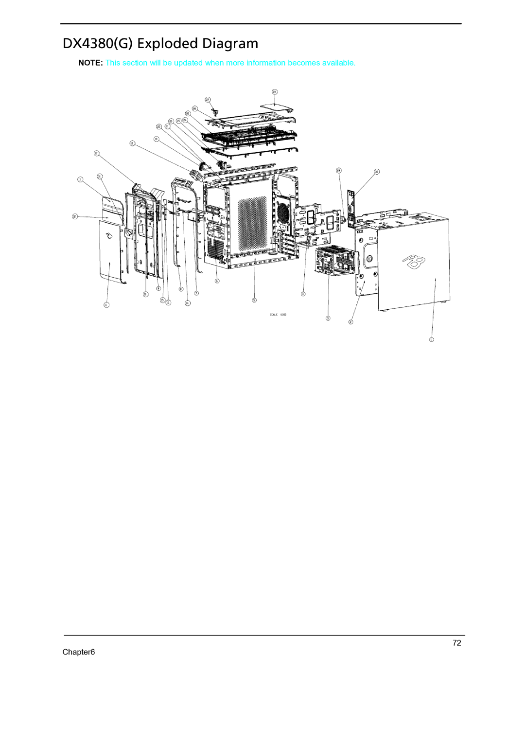 Gateway 5860 manual DX4380G Exploded Diagram 