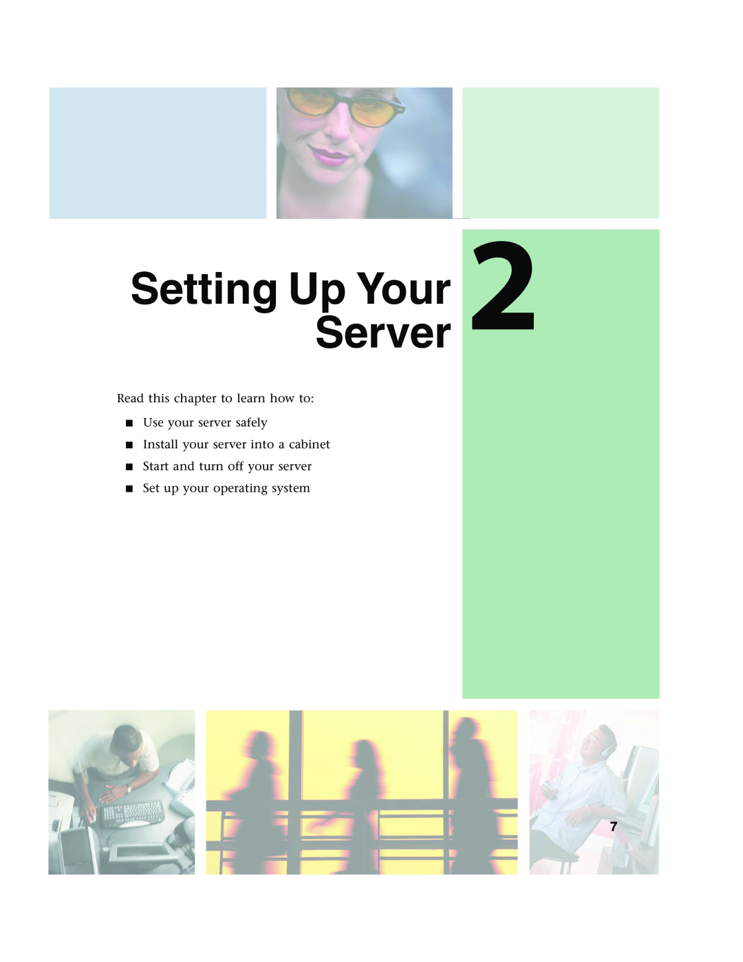 Gateway 955 Setting UpServerYour, Read this chapter to learn how to Use your server safely, Set up your operating system 