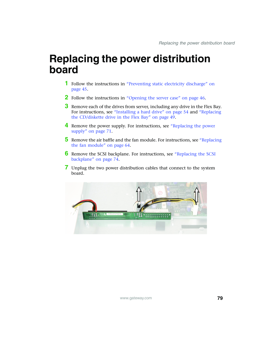Gateway 955 manual Replacing the power distribution board 