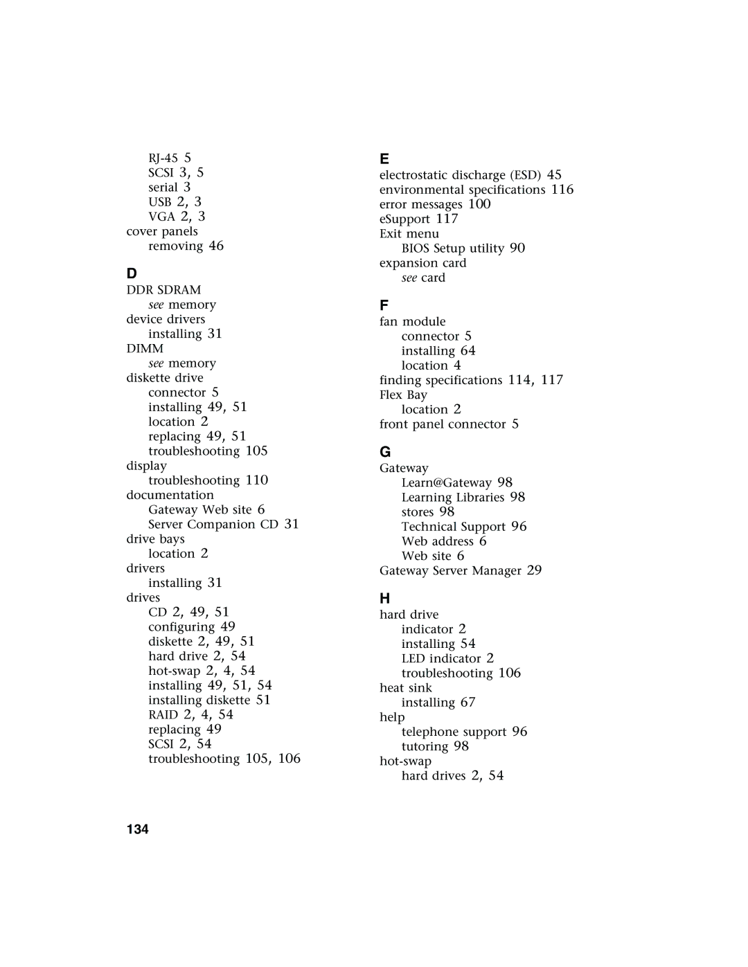 Gateway 955 manual 134, Dimm 