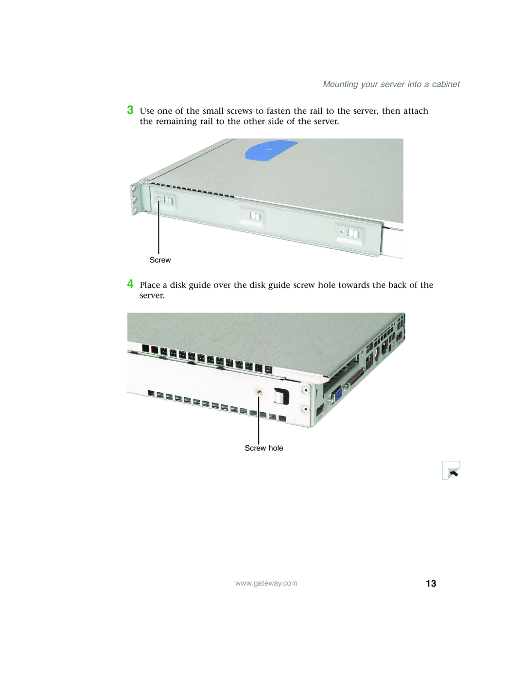 Gateway 955 manual Screw 