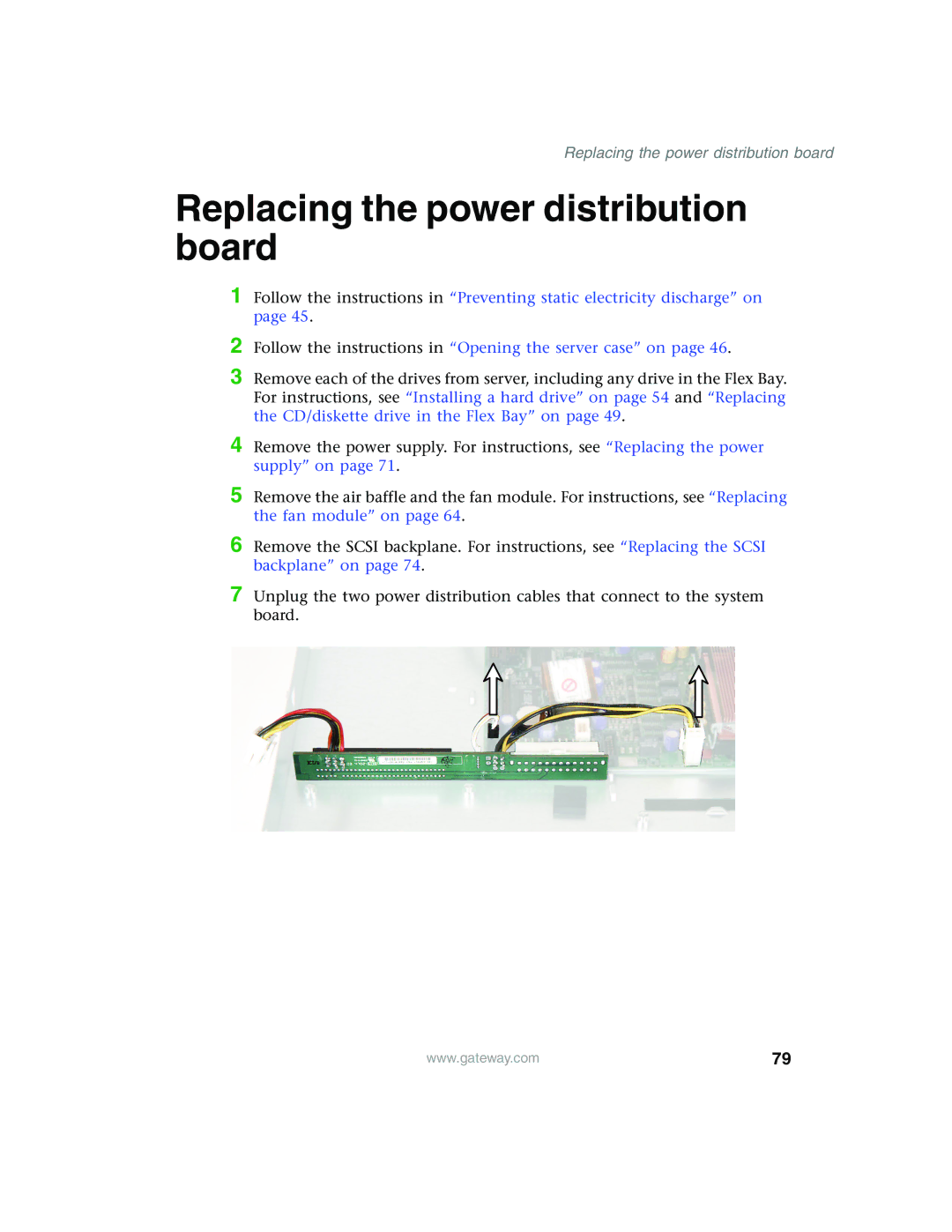 Gateway 955 manual Replacing the power distribution board 