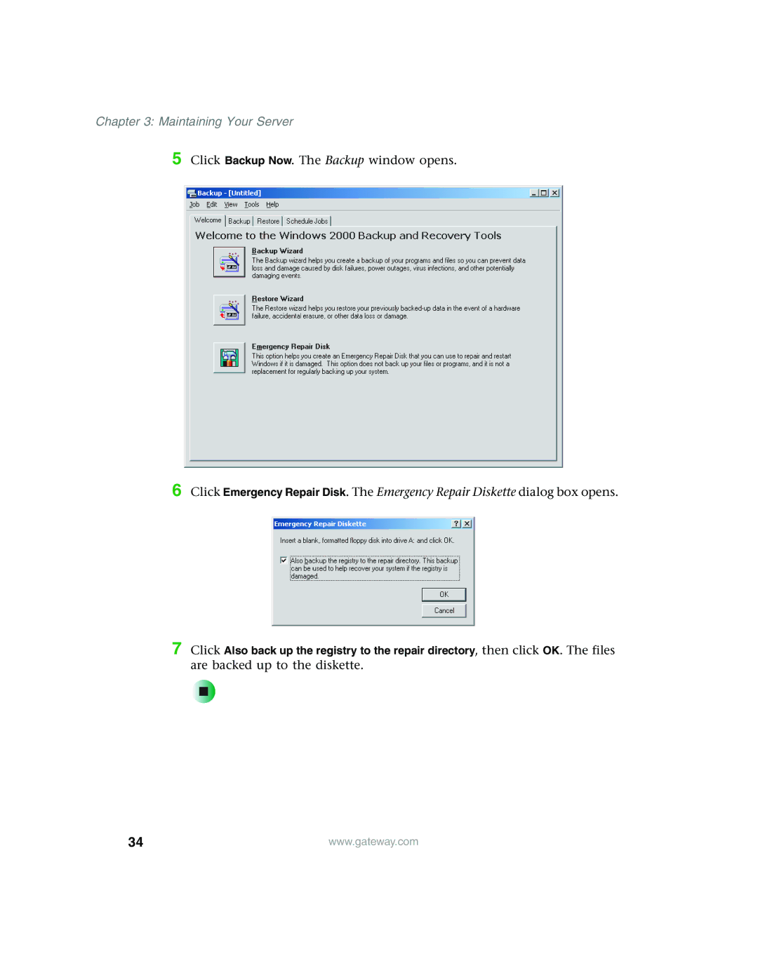 Gateway 960 manual Maintaining Your Server 