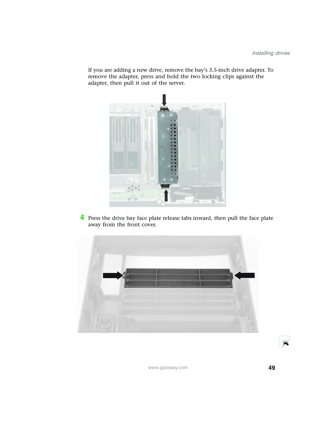 Gateway 960 manual Installing drives 