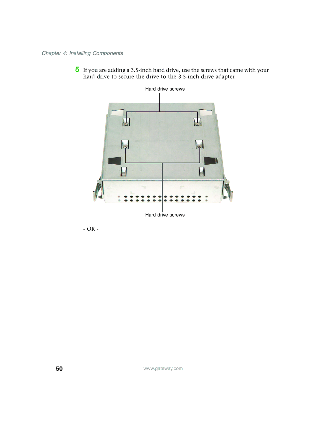 Gateway 960 manual Hard drive screws 