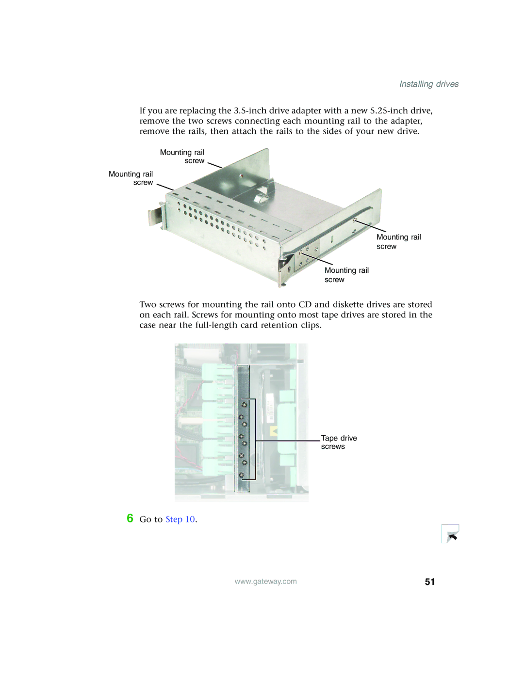 Gateway 960 manual Go to Step 