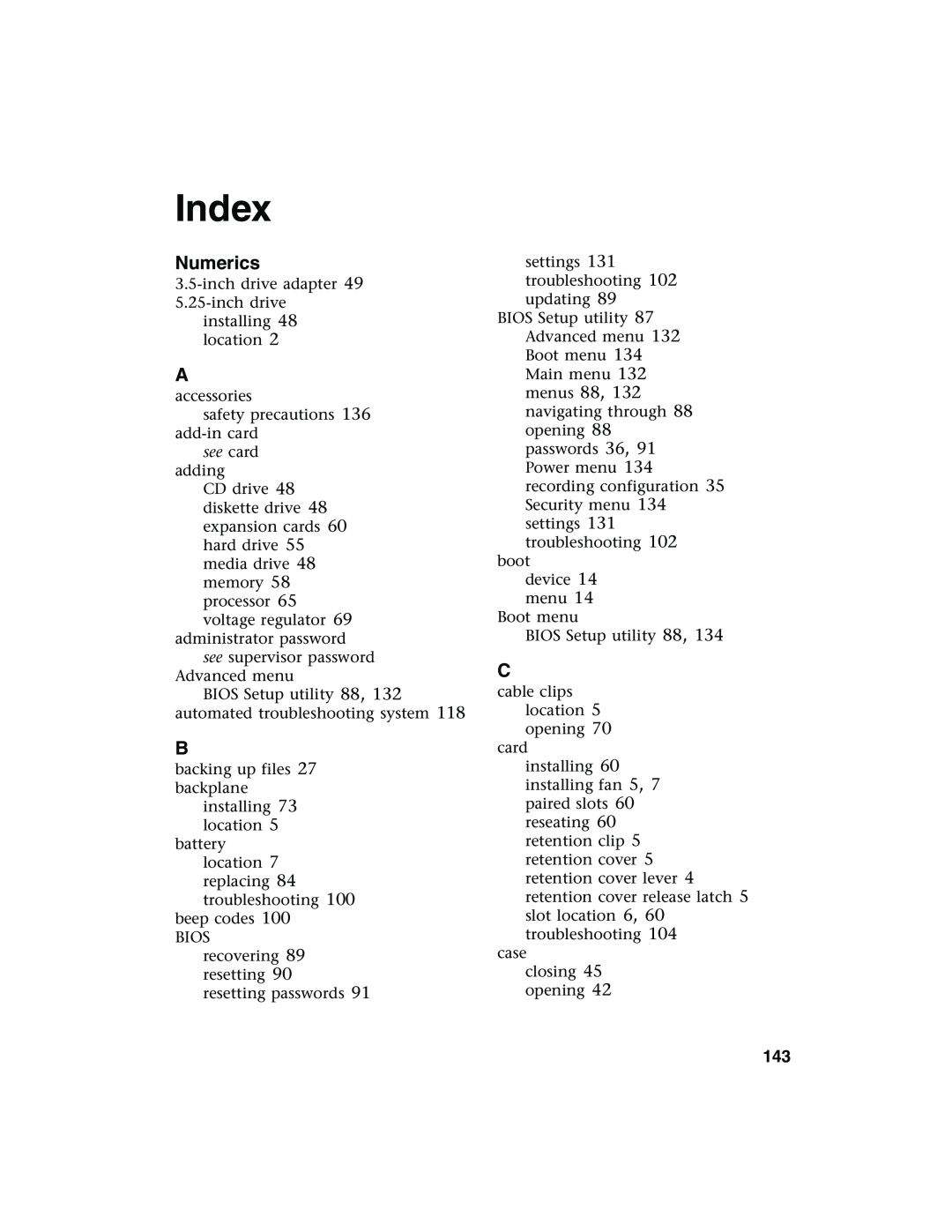 Gateway 960 manual Index, Numerics 