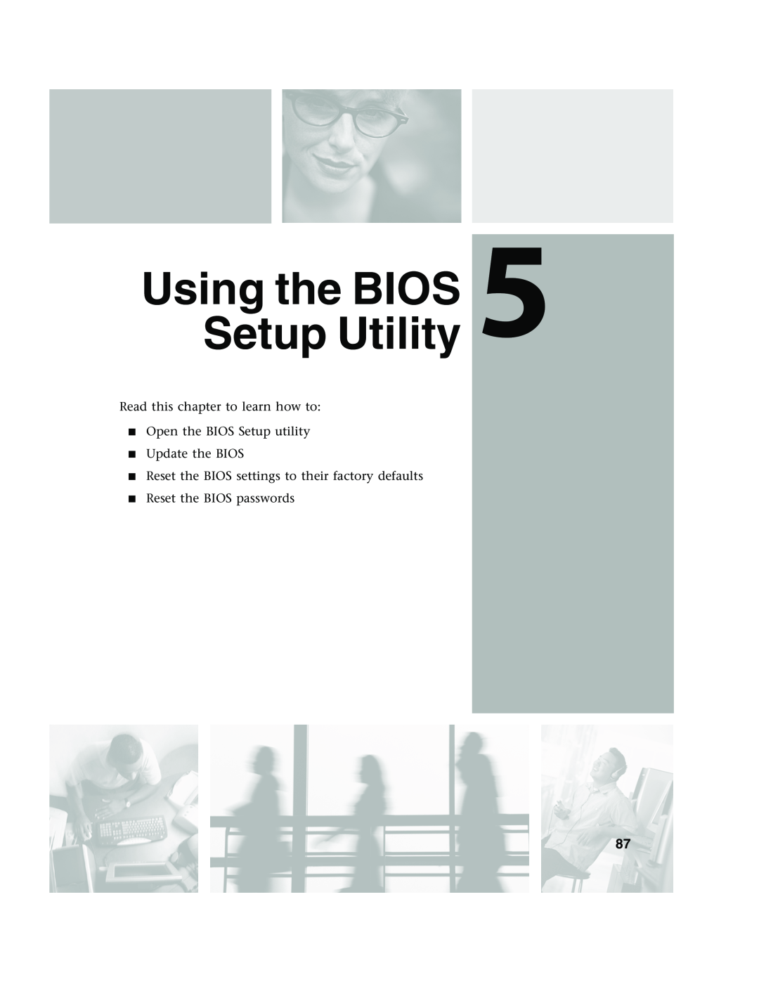 Gateway 960 manual Using the BIOS Setup Utility, Read this chapter to learn how to Open the BIOS Setup utility 