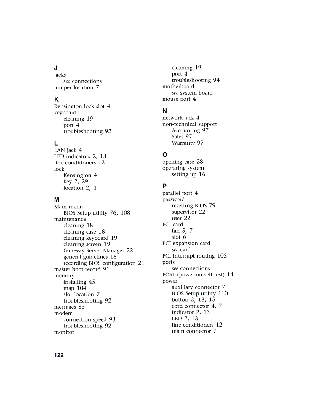 Gateway 980 manual 122 