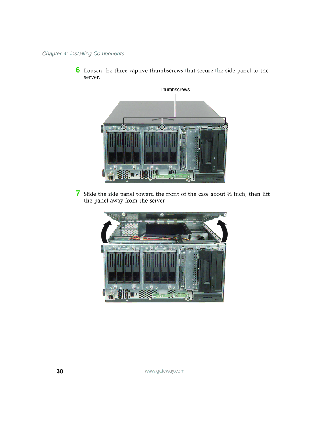 Gateway 980 manual Thumbscrews 