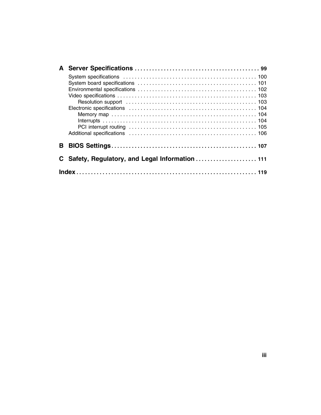 Gateway 980 manual Iii, 107, 111, 119 