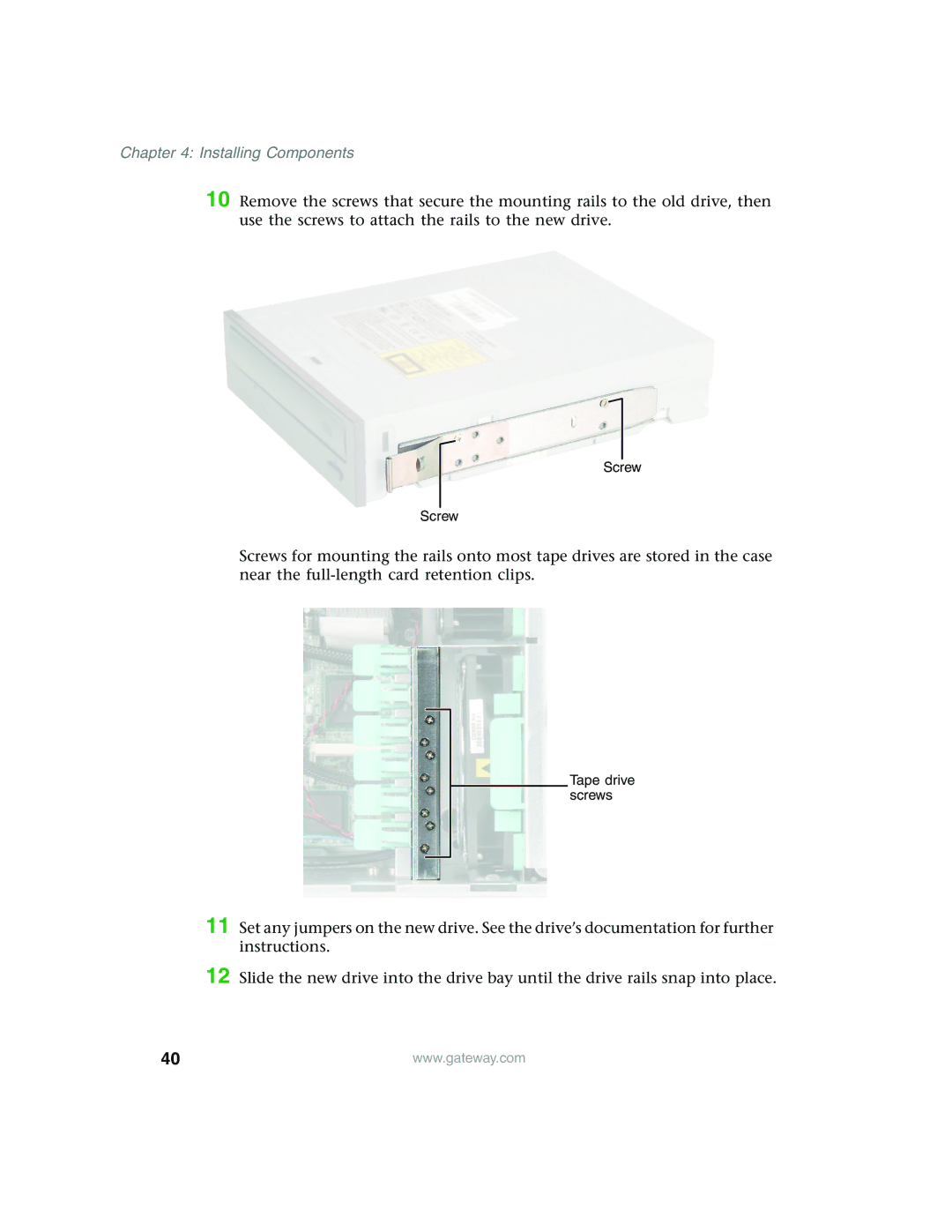 Gateway 980 manual Screw 