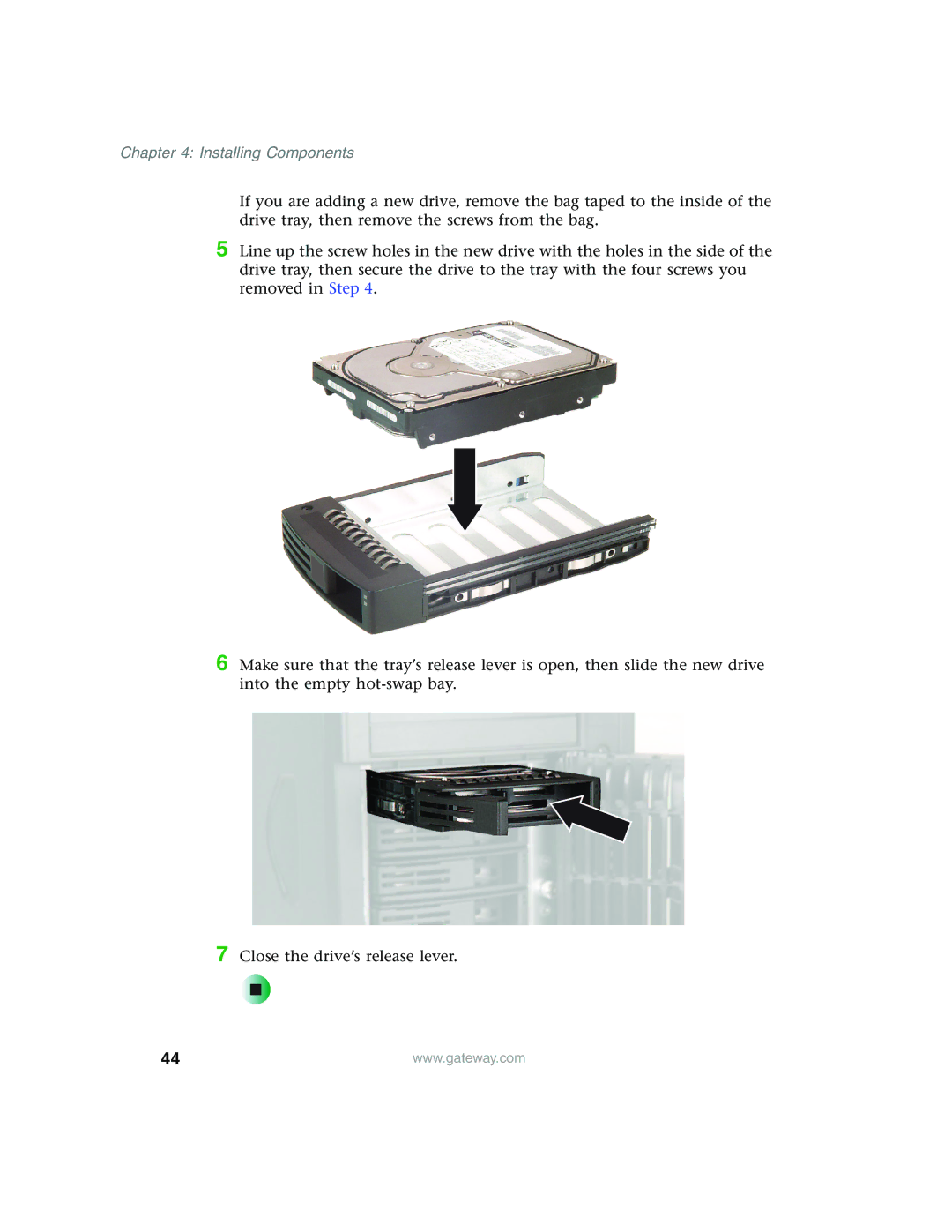 Gateway 980 manual Installing Components 