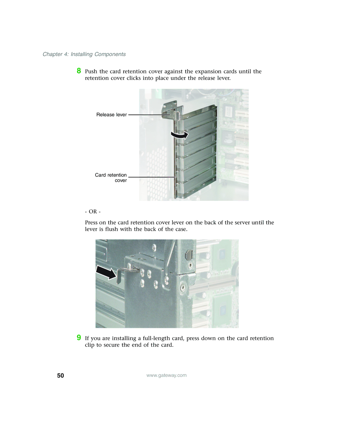 Gateway 980 manual Installing Components 