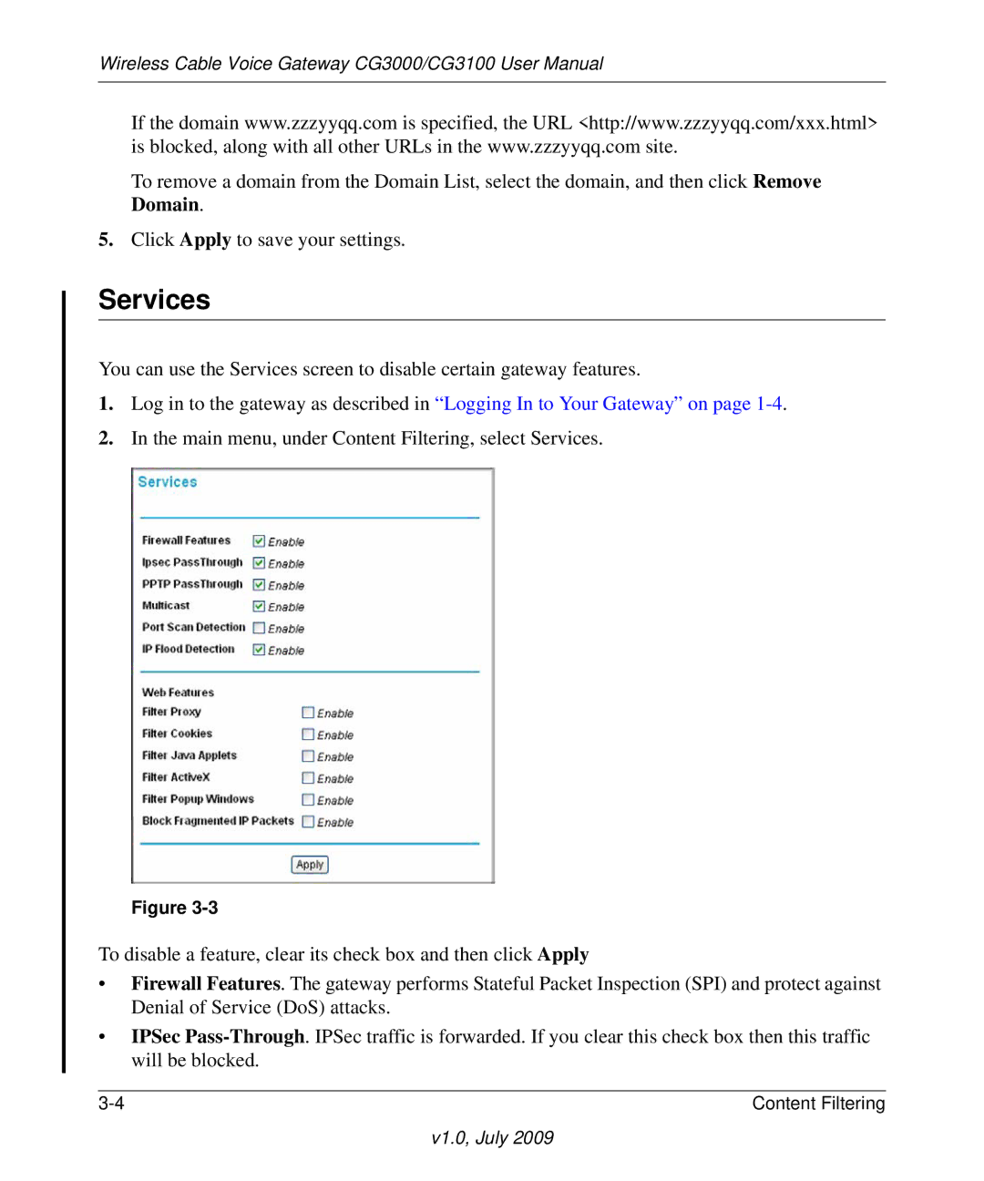 Gateway CG3100, CG3000 manual Services 