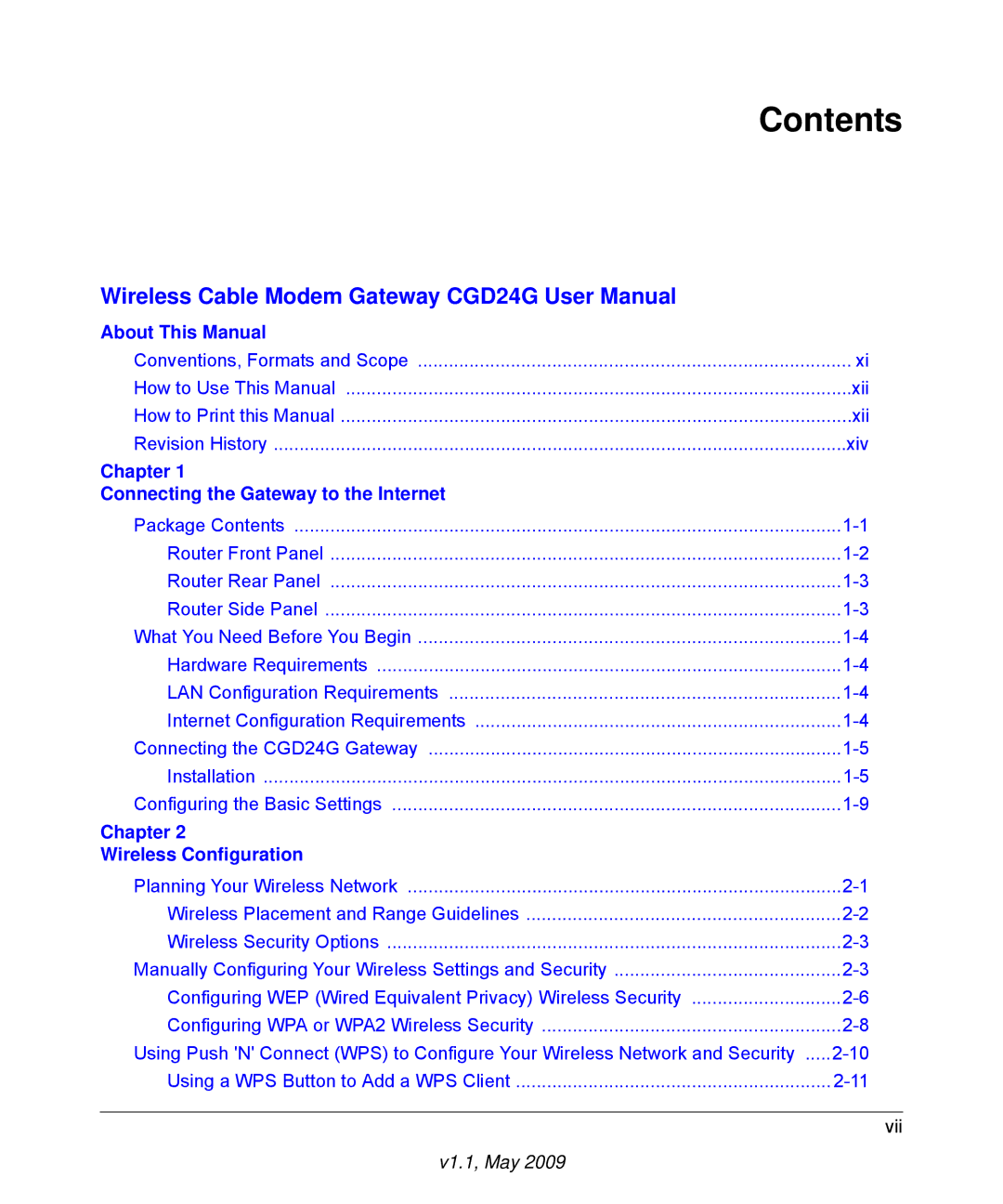 Gateway CGD24G user manual Contents 