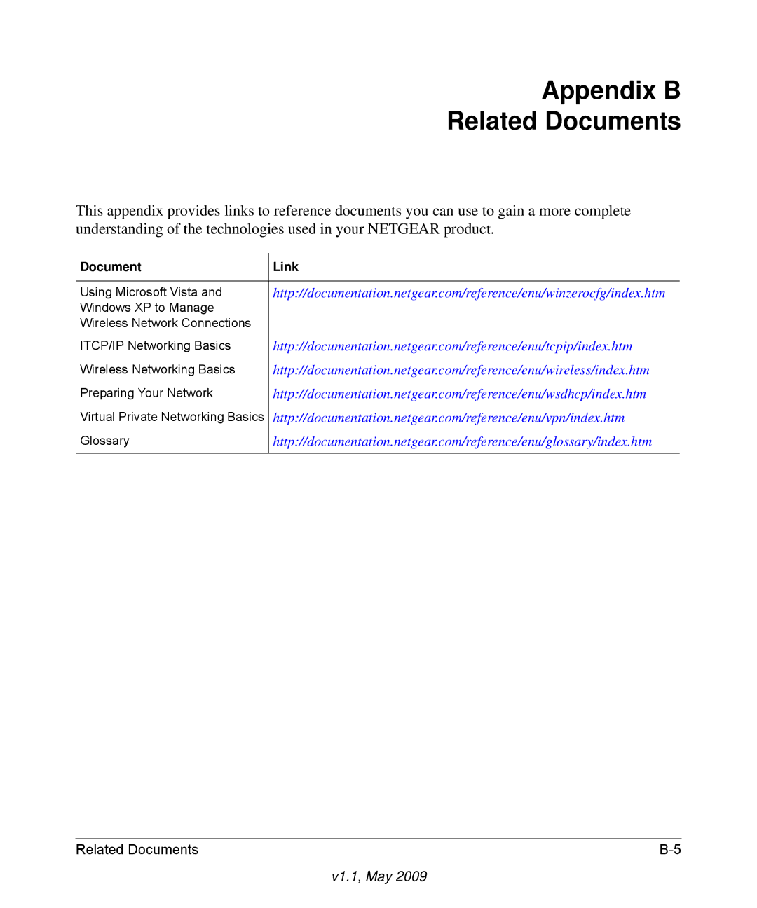 Gateway CGD24G user manual Appendix B Related Documents, Document Link 
