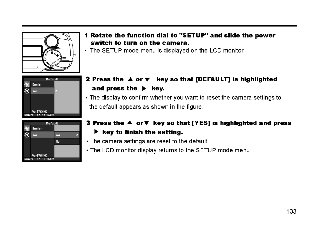 Gateway DC-M50 manual Key so that Default is highlighted 