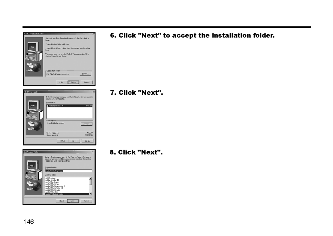 Gateway DC-M50 manual Click Next to accept the installation folder 