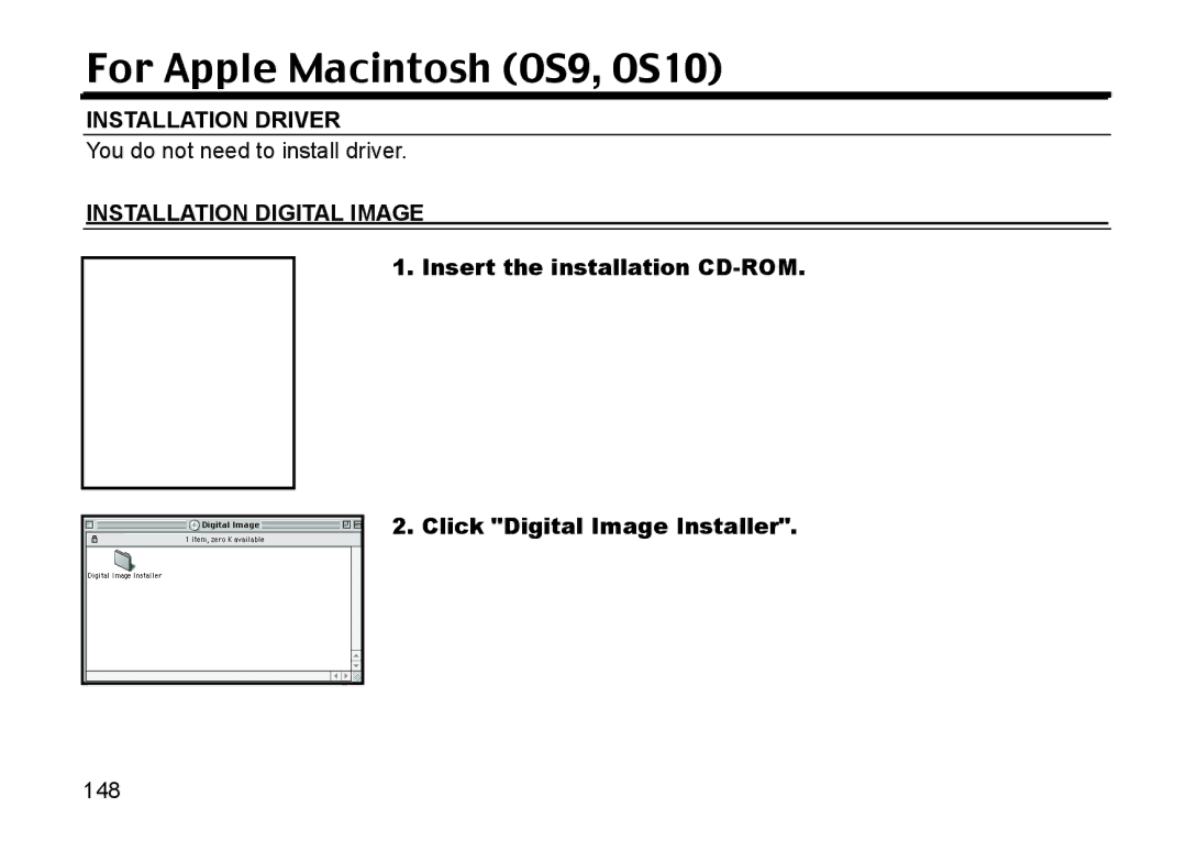 Gateway DC-M50 manual Installation Driver, Installation Digital Image 