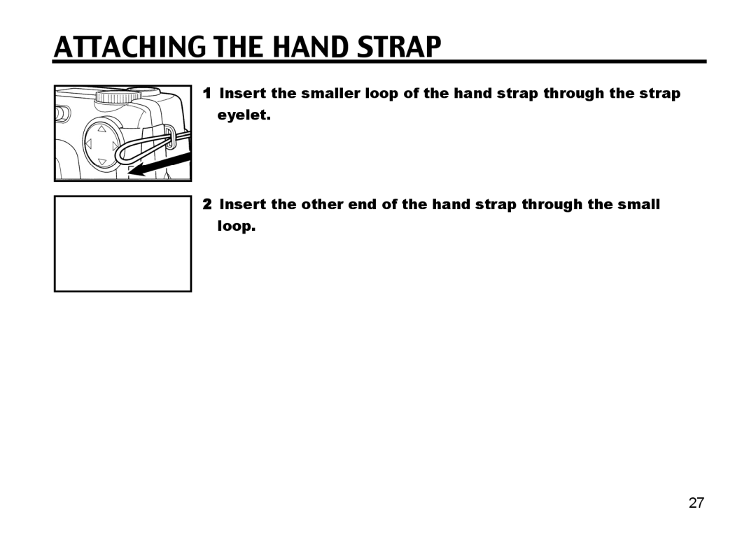 Gateway DC-M50 manual Attaching the Hand Strap 