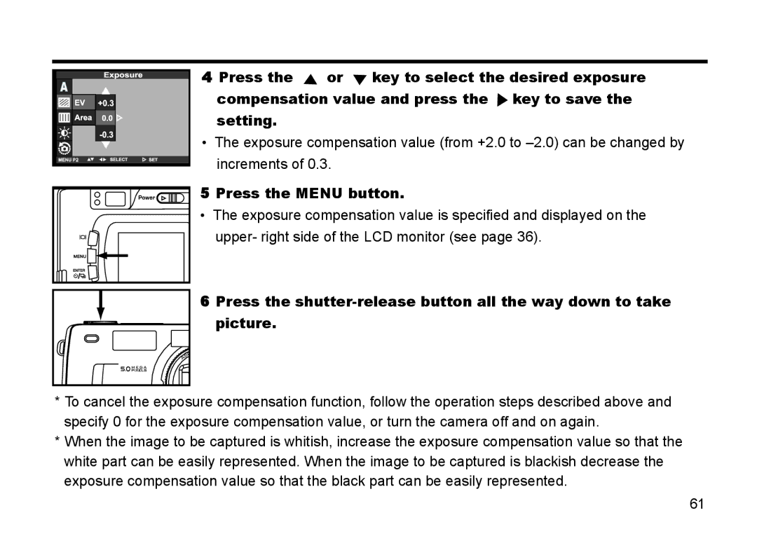 Gateway DC-M50 manual Press the Menu button 