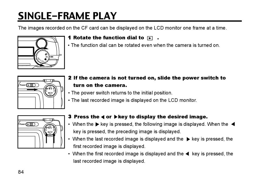 Gateway DC-M50 manual SINGLE-FRAME Play, Press the or key to display the desired image 