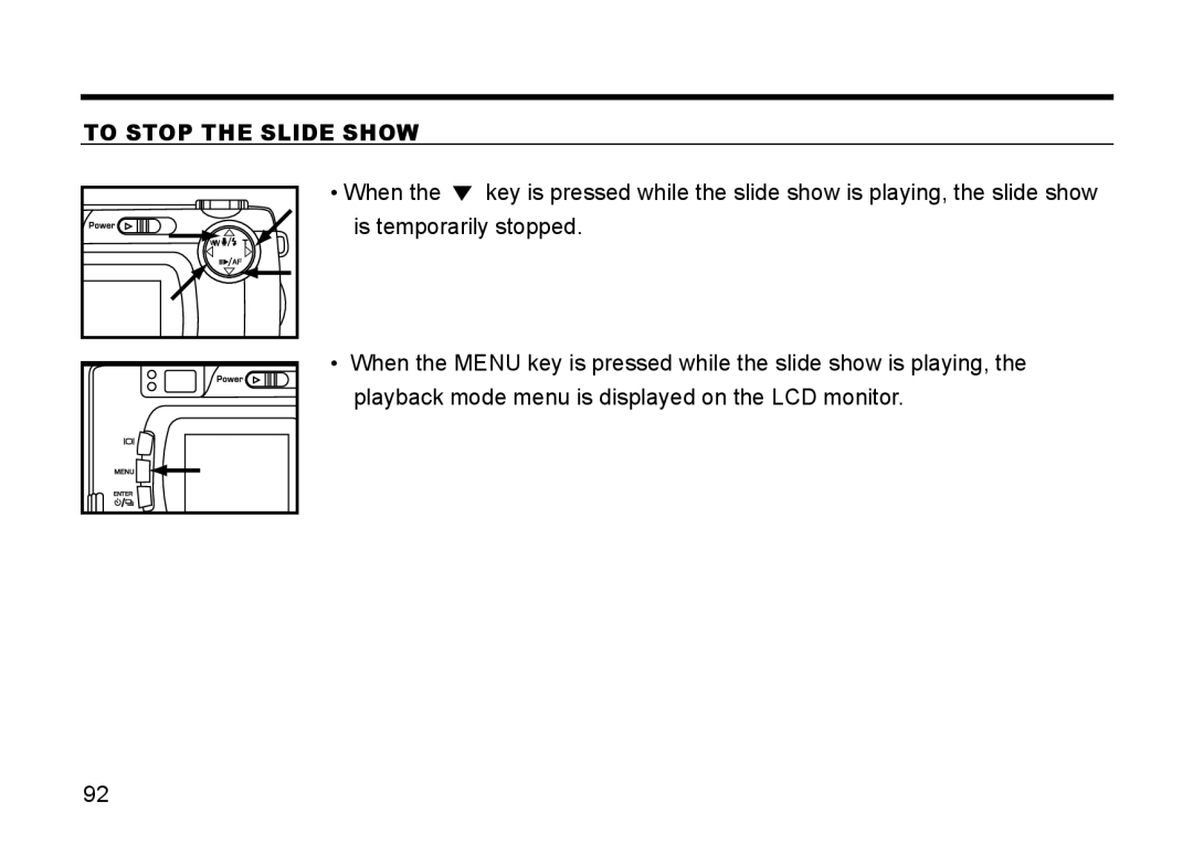 Gateway DC-M50 manual To Stop the Slide Show 