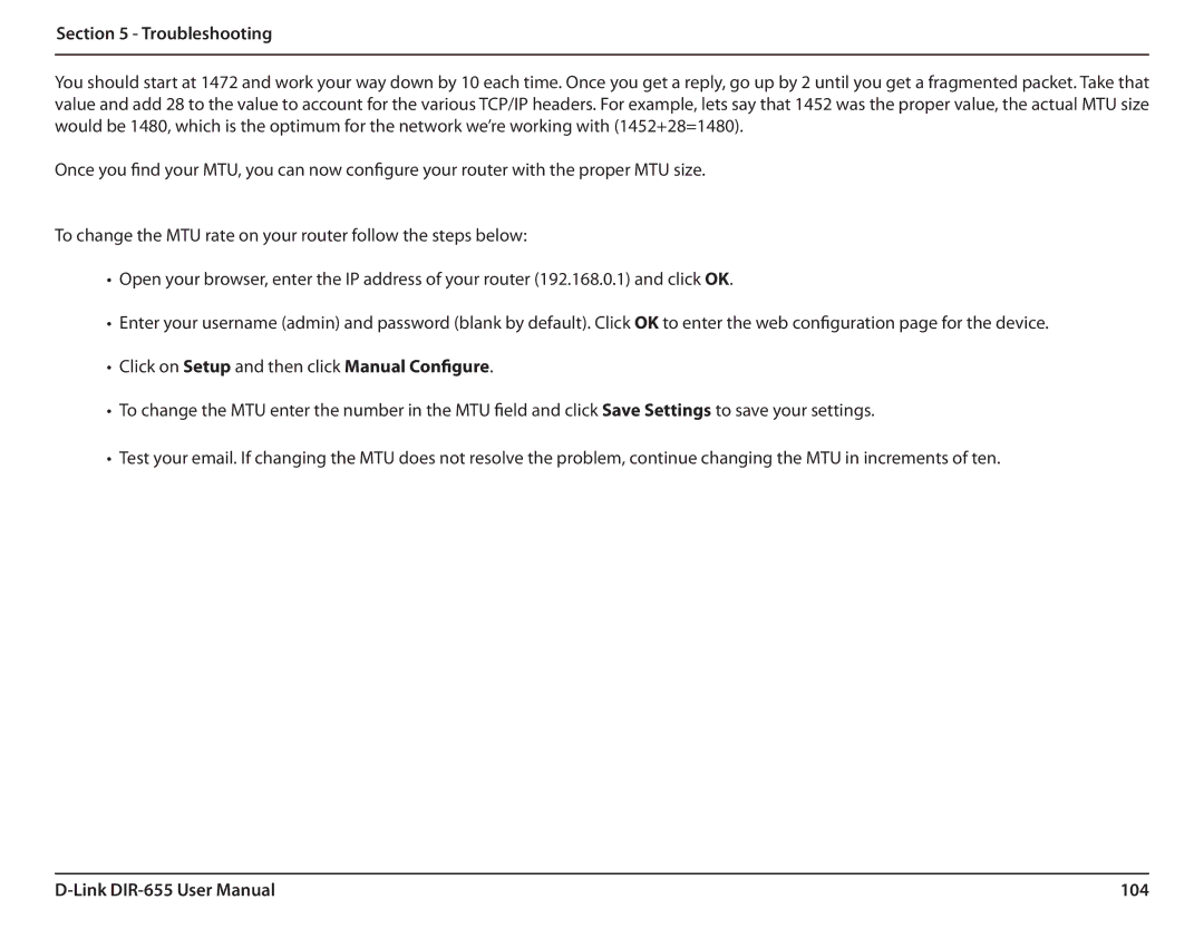 Gateway DIR-655 manual 104 